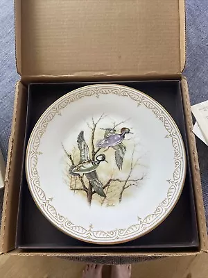 Edward Marshall Bohem Water Bird Collecter Plate “Hooded Mergansers” • $34.48