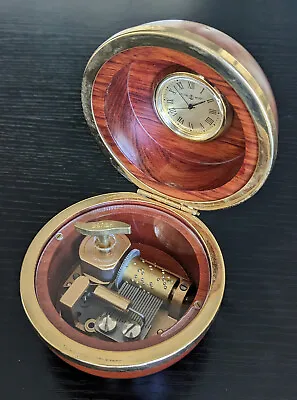 Reuge Music Box And Clock Sphere-shaped Pot With Reuge Movement 5922 • $130