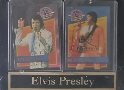 Elvis Presley - Collectible Plaque (With × 2 Foil Cards) *New • $29.50