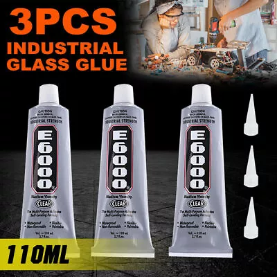 E-6000 Glue X3 With Tip Adhesive 110ml Pendant Jewellery Art Craft • $18.79