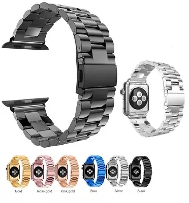 $7.45 • Buy Stainless Steel Apple Watch Band 42 44 45mm For IWatch Series SE 8 7 6 5 4 3 2 1