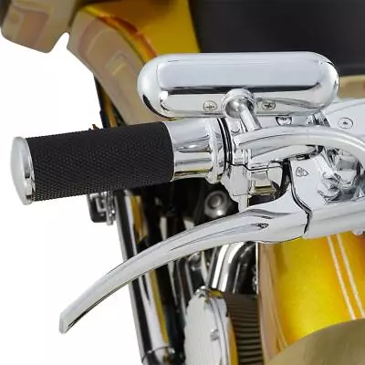 Motorcycle Mini Oval Mirrors Chrome For Harley Dyna Softail Touring Sportster DM • $35.89