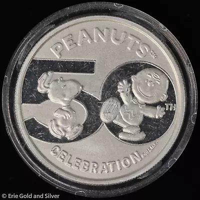 2000 Enviromint Peanuts 50th Celebration 1oz Silver Round • $69.95