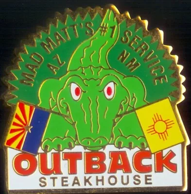 A7021 Outback Steakhouse AZ-NM Mad Matts Croc Two Flags • $13.99