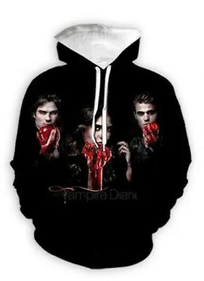 The Vampire Diaries 3d Print Men/Women's Fashion Hoodie Sweatshirt Pullover Tops • £14.39