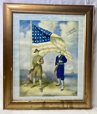 Original WWI Poster R. A. Fox War Military Propaganda Soldier Sailor American US • $75