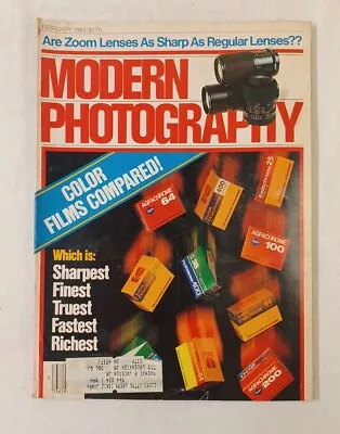 Modern Photography Magazine February 1983 Camera Photo Film Lens Flash Hobby • $16.03