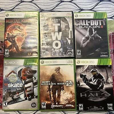 $9.99 • Buy Xbox 360 6 Video Game Lot Untested Small Scratches On Cases