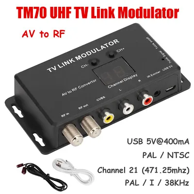 £17.08 • Buy TM70 TV LINK Modulator Infrared Return Modulator AV To RF Converter USB 5V 50Hz