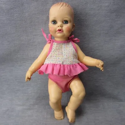 Ideal Vtg Doll Tiny Tears Molded Hair Inset Eyes 12in • $18.99