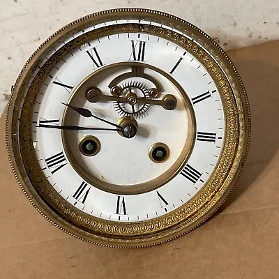 Large Antique French Open Escapement Mantle Clock Movement Parts Japy Marti Era • $149.99