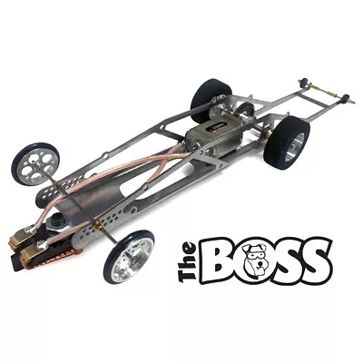  1/24 The Boss Ready To Race Drag Car W/Eagle Motor - No Body - Mid America #331 • $89.99