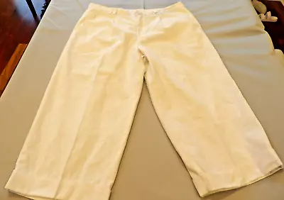 Royalty Culture RC Men Linen Pants White 42x23 Inseam Trousers Pleated READ • $19.99