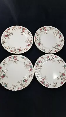 Set Of 4 Minton Ancestral Pattern Bone China 6 1/4  Bread Dessert Plates England • $24.99