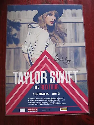 Taylor Swift - The RED 2013  Australian Tour -  SIGNED AUTOGRAPHED  Poster • $27.95