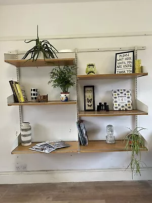 Vintage Mid Century Modular  Shelving System Unit Bookcase Display Danish Style • £250