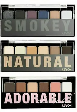 NYX Professional Makeup Shadow Palette 6 Shades Natural Smokey Adorab Choose • $8.99