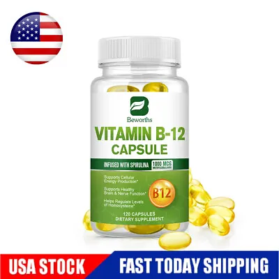 Vitamin-B12 Sublingual Methylcobalamin 1000mcg Energy Booster & Nerve Relief • $13.99