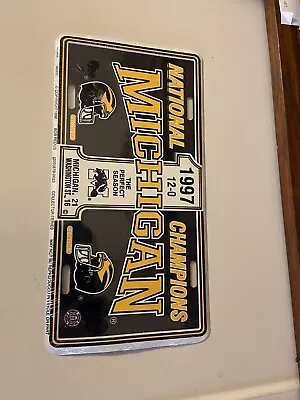 Michigan Wolverines 1997 National Champions License Plate • $10