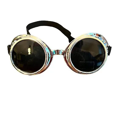 Steampunk Goggles Silver Black Halloween Costume Accessories Adult One Size • $19.97