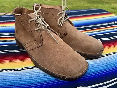 Born Brown Suede Chukka Boots Mens 10 1/2 Ankle Shoes Casual Lace Up 44.5 EU • $39