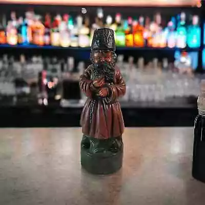 Vintage Hand-painted Ceramic Vodka Liquor Decanter Russian Monk 12  Tall • $16.49