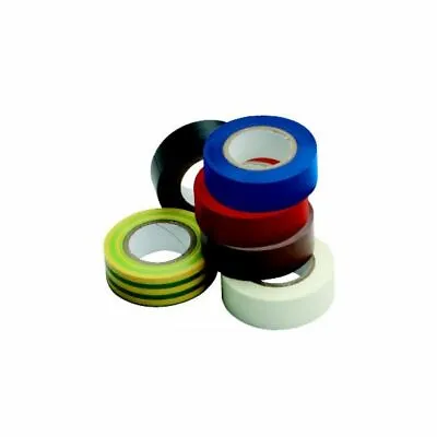 PVC Electrical Insulating Tape Flame Retardent Coloured Insulation Tapes 19mm • £2.99