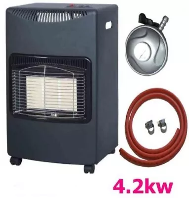 NEW CALOR 4.2kw PORTABLE HEATER FREE STANDING HEATING CABINET BUTANE GAS HEATERS • £89.96