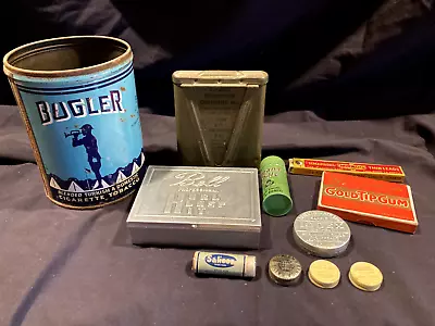 Mixed Lot Of 11 Vintage/Antique Tins/Packages Advertising Bugler Ointments Iodex • $14.99