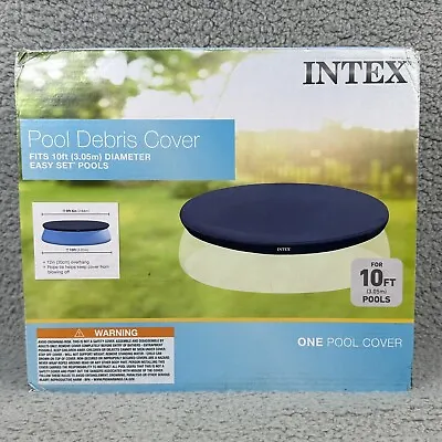 Intex 10 Ft Easy Set Round Above Ground Pool Blue Vinyl Debris Cover NEW • $9.88