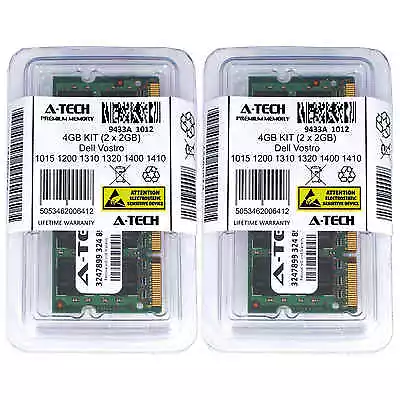 4GB KIT 2 X 2GB Dell Vostro 1015 1200 1310 1320 1400 1410 1500 Ram Memory • $35.98