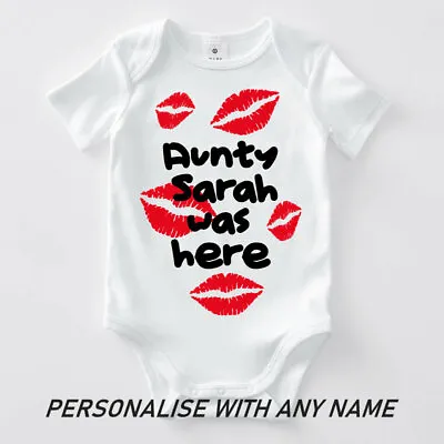 Baby Romper Personalised Custom Name Aunt Aunty Auntie Baby Shower Gift • $23.99