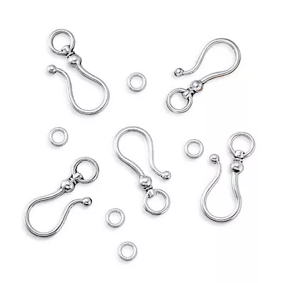 10 Sets Antique Silver Tibetan Style S Hook Clasps DIY S Hook:38x16mm Ring:8mm • $6.56