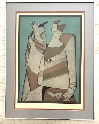  Les Deux Couples  Surreal Abstract  Lithograph  By Mihail Chemiakin Of  Russia • $1100