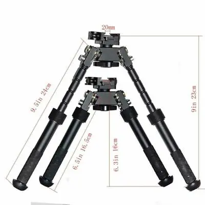 6''-9  Bipod Adjustable Hunting Rifle Quick Detach Mount Fit 20mm Picatinny Rail • £24.99