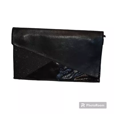 Zara Trafaluc Patent Leather And Glitter Large Clutch • $40