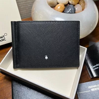 Montblanc Sartorial Natural Leather Wallet 130316 With Money Clip For Men-6cc • $132.50