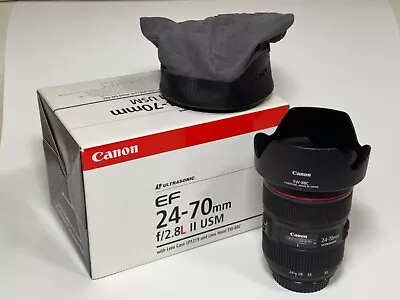 Canon EF 24-70 Mm F/2.8L II USM Lens - Black • $1550