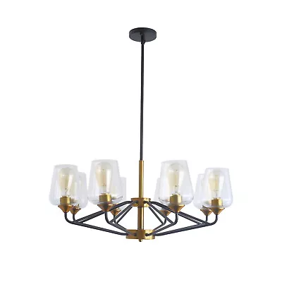 E26 Socketx8 Iron & Glass Ceiling Lights Fixture Chandelier Hanging Lamp Pendant • $59.90