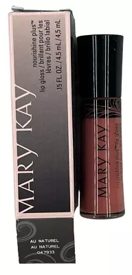 Mary Kay Nourishine Plus Lip Gloss Au Naturel *RETIRED* Full Size .15 Oz NEW • $13.69