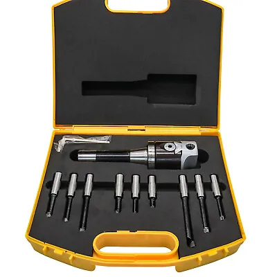 HFS(R) 9Pc Set 2  Boring Head R8 Shank 1/2  Carbide Bar Set Bridgeport Milling • $88.99