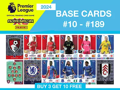 Panini Premier League Adrenalyn XL 2024 2023/24 Base Cards #10 - #189 • £0.99