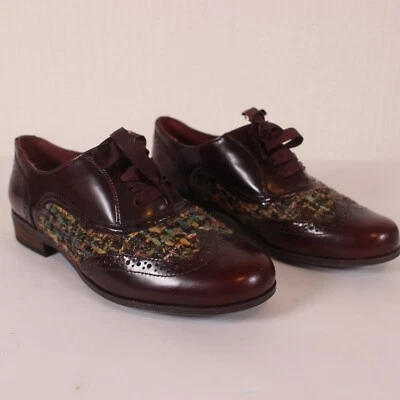 £29.99 • Buy New Clarks Womens Brogue Shoes Hamble Oak UK3.5 Wide Fit Tweed Style