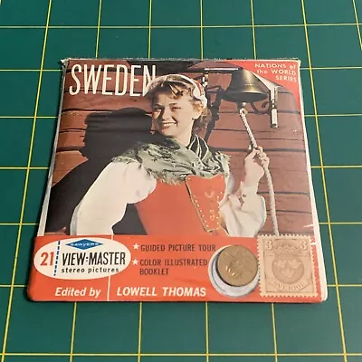 Vintage Color Gaf B151 Sweden Nations Of The World View-master 3 Reels Packet 2A • $24