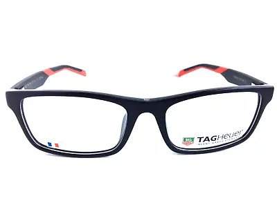 New TAG Heuer TH 555 005 55mm Black Red Men's Eyeglasses Frame France  • $274.99
