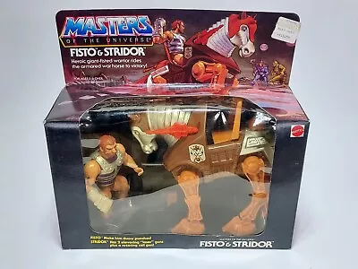 Vintage 1983 Mattel FISTO & STRIDOR MOTU He-Man Skeletor Action Figures SIB • $142.50