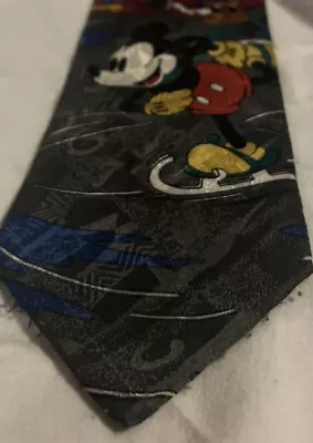 Mickey Mouse Disney Neck Tie Ice Skating Minnie Goofy Snow Winter Christmas • $5.99