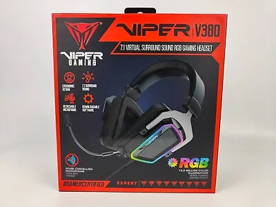 Viper V380 7.1 Virtual Surround Sound RGB Gaming Headset • £15