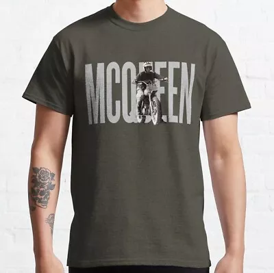 Cotton T-Shirt Steve McQueen Racing Is Life Motorbike The Great Escape • $17.95
