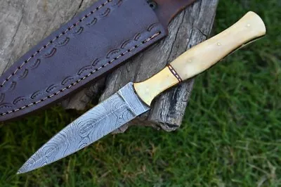 $25.46 • Buy 9  Double-Edged V42 Military Damascus Hunting Dagger Boot Dirk Knife Throwing